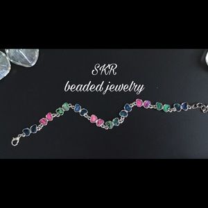 Multicolored butterfly bracelet